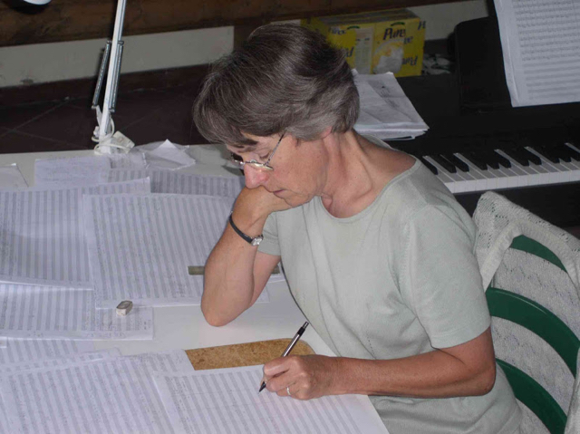 2003: Nicola composing Light Passing at Centre d’Art I Natura, Farrera, Catalan Pyrenees